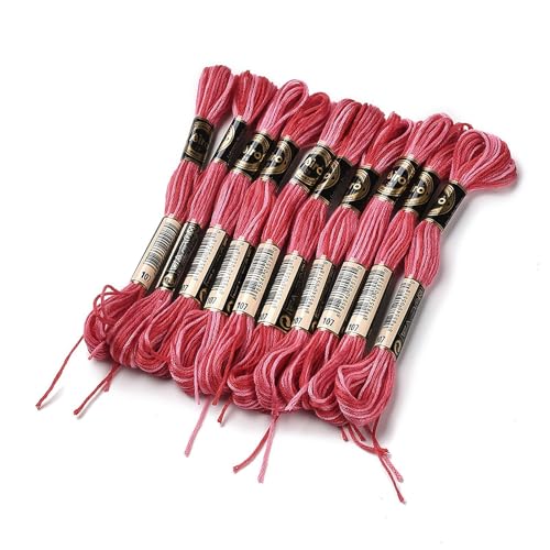 FASHEWELRY 10 Knäuel Stickgarn, Freundschaftsarmband, Fäden, 6-lagig, 0,5 mm, Kirschrot, Kreuzstich, Stickgarn zum Nähen, für Armbänder, Nähen, Basteln FASHEWELRY 10 Knäuel Stickgarn, Freundschaftsarmband, Fäden, 6-lagig, 0,5 mm, Kirschrot, Kreuzstich, Stickgarn zum Nähen, für Armbänder, Nähen, Basteln von FASHEWELRY