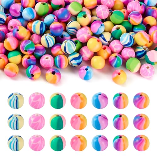 FASHEWELRY 140 Stück Regenbogen-Polymer-Ton-Perlen, bunt, 8 mm, rund, lose Abstandshalter für DIY-Schmuckherstellung FASHEWELRY 140 Stück Regenbogen-Polymer-Ton-Perlen, bunt, 8 mm, rund, lose Abstandshalter für DIY-Schmuckherstellung von FASHEWELRY