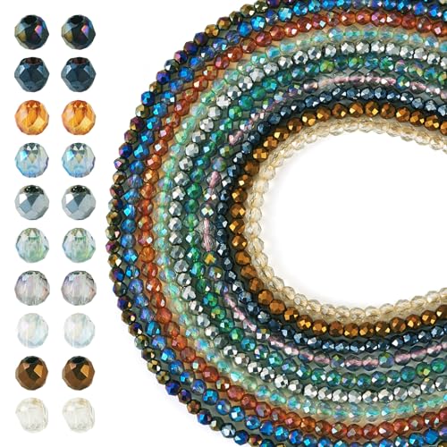 FASHEWELRY 2030 Stück regenbogenbeschichtete galvanisierte Glasperlen, facettierte, runde Kristallperlen, lose Perlen für Armband, Halskette, Schmuckherstellung, DIY Handwerk FASHEWELRY 2030 Stück regenbogenbeschichtete galvanisierte Glasperlen, facettierte, runde Kristallperlen, lose Perlen für Armband, Halskette, Schmuckherstellung, DIY Handwerk von FASHEWELRY