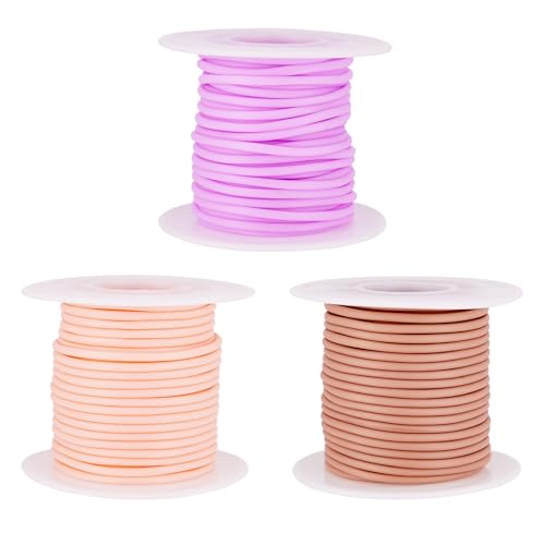 FASHEWELRY 3 Rollen Hohlrohr-Gummikordel 2 mm Gummi Hohlrohr Schnüre Weiche Schmuckschnur für Memory-Draht Abdeckung Stricken DIY Handwerk Perlen Halsketten Armband FASHEWELRY 3 Rollen Hohlrohr-Gummikordel 2 mm Gummi Hohlrohr Schnüre Weiche Schmuckschnur für Memory-Draht Abdeckung Stricken DIY Handwerk Perlen Halsketten Armband von FASHEWELRY
