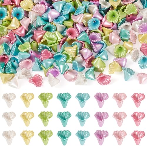 FASHEWELRY 300 Stück gemischte bunte Acryl-Trompeten-Blumen-Perlen, Großpackung, schillernde Kunstperlen, lose Abstandshalter, Perlen für Armbänder, Ohrringe, Halsketten, Bastelarbeiten FASHEWELRY 300 Stück gemischte bunte Acryl-Trompeten-Blumen-Perlen, Großpackung, schillernde Kunstperlen, lose Abstandshalter, Perlen für Armbänder, Ohrringe, Halsketten, Bastelarbeiten von FASHEWELRY
