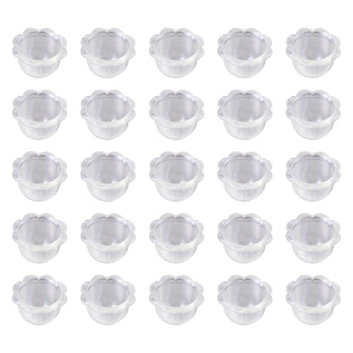 FASHEWELRY 50 Stück transparente Acryl-Blumen-Perlenkappen, halbrund, transparent, für Blumen, zum Basteln, für Schmuckherstellung, Armbänder, Halsketten, Bastelarbeiten FASHEWELRY 50 Stück transparente Acryl-Blumen-Perlenkappen, halbrund, transparent, für Blumen, zum Basteln, für Schmuckherstellung, Armbänder, Halsketten, Bastelarbeiten von FASHEWELRY