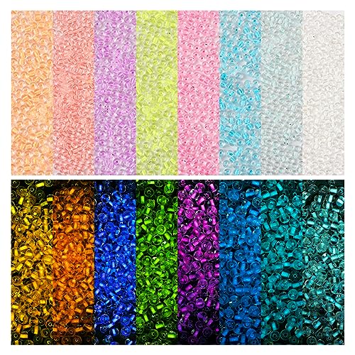 FASHEWELRY 5280 Stück 2 mm leuchtende Milchglas-Rocailles, leuchtet im Dunkeln, Glasperlen, lose Abstandshalter für Schmuckherstellung, Armbänder, Halsketten, Basteln, 11/0 FASHEWELRY 5280 Stück 2 mm leuchtende Milchglas-Rocailles, leuchtet im Dunkeln, Glasperlen, lose Abstandshalter für Schmuckherstellung, Armbänder, Halsketten, Basteln, 11/0 von FASHEWELRY