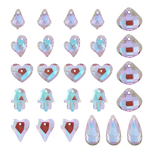 FASHEWELRY 70 Stück facettierte Kristallglasperlen in Tropfenform, Herzfächer, Handform, lose Abstandshalter, Perlen für Bastelarbeiten, Ohrringe, Halsketten, Armbänder, Schmuckherstellung FASHEWELRY 70 Stück facettierte Kristallglasperlen in Tropfenform, Herzfächer, Handform, lose Abstandshalter, Perlen für Bastelarbeiten, Ohrringe, Halsketten, Armbänder, Schmuckherstellung von FASHEWELRY
