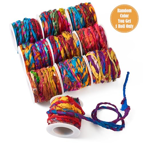 FASHEWELRY Batik-Sari-Band, 5 m, Vintage-Stoffband für DIY, Stricken, Häkeln, Tagebuch, Scrapbooking, Handwerk, Projekt, Dekoration, Verpackung, Verpackung FASHEWELRY Batik-Sari-Band, 5 m, Vintage-Stoffband für DIY, Stricken, Häkeln, Tagebuch, Scrapbooking, Handwerk, Projekt, Dekoration, Verpackung, Verpackung von FASHEWELRY