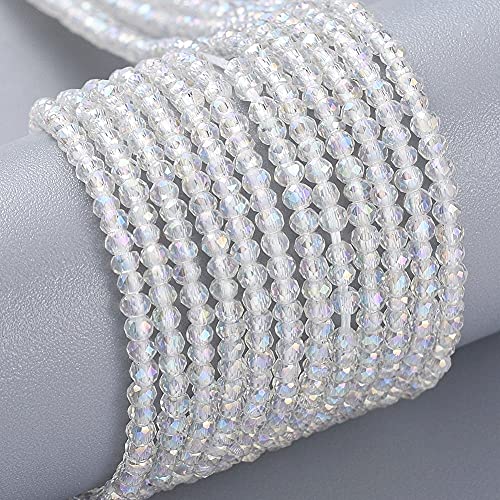 FASHEWELRY Briolette-Kristallglasperlen, 2 mm, facettierte Glasperlen, AB-Farbe, beschichtet, für Halsketten, Armbänder, Schmuckherstellung, 10 Stränge FASHEWELRY Briolette-Kristallglasperlen, 2 mm, facettierte Glasperlen, AB-Farbe, beschichtet, für Halsketten, Armbänder, Schmuckherstellung, 10 Stränge von FASHEWELRY
