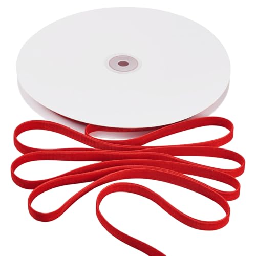 FASHEWELRY Doppelseitiges Samtband, 0,95 cm, rotes Satinband, Bastel-Samtbänder für Geschenkverpackungen, Schleifen, Weihnachten, Hochzeit, Party, Dekoration, 20 Meter FASHEWELRY Doppelseitiges Samtband, 0,95 cm, rotes Satinband, Bastel-Samtbänder für Geschenkverpackungen, Schleifen, Weihnachten, Hochzeit, Party, Dekoration, 20 Meter von FASHEWELRY