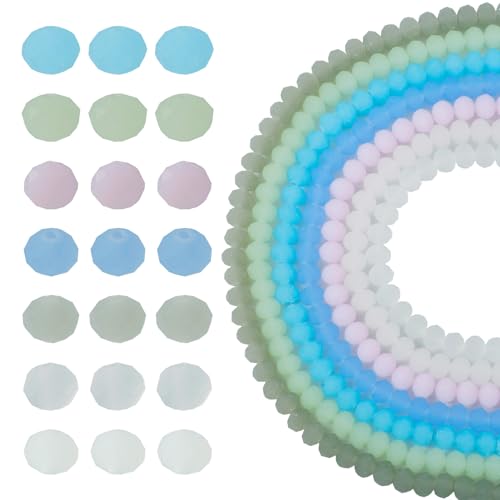 FASHEWELRY Facettierte Rondelle-Glasperlen, 7 Stränge, 8 mm, mattierte Kristalle, lose Perlen, Jade-Imitat, runde Perlen für Halsketten, Armbänder, Schmuckherstellung FASHEWELRY Facettierte Rondelle-Glasperlen, 7 Stränge, 8 mm, mattierte Kristalle, lose Perlen, Jade-Imitat, runde Perlen für Halsketten, Armbänder, Schmuckherstellung von FASHEWELRY