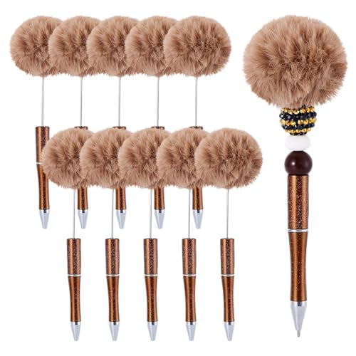 FASHEWELRY Flauschige Kugelschreiber, Plüsch-Kugelschreiber, Pompom-Kugelschreiber für DIY, personalisierte Stiftdekoration, Schule, Büro, Schreibbedarf, Kamel, 10 Stück FASHEWELRY Flauschige Kugelschreiber, Plüsch-Kugelschreiber, Pompom-Kugelschreiber für DIY, personalisierte Stiftdekoration, Schule, Büro, Schreibbedarf, Kamel, 10 Stück von FASHEWELRY