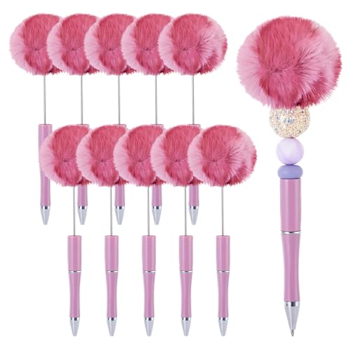 FASHEWELRY Flauschige Kugelschreiber, Plüsch-Kugelschreiber, Pompom-Kugelschreiber für DIY, personalisierte Stiftdekoration, Schule, Büro, Schreibbedarf, Pfirsichfarben, 10 Stück FASHEWELRY Flauschige Kugelschreiber, Plüsch-Kugelschreiber, Pompom-Kugelschreiber für DIY, personalisierte Stiftdekoration, Schule, Büro, Schreibbedarf, Pfirsichfarben, 10 Stück von FASHEWELRY