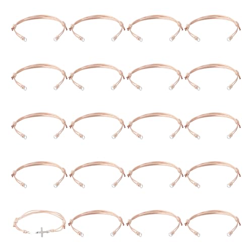 FASHEWELRY Gewachste Polyesterschnur-Armbänder, halbfertig, verstellbar, geflochtene Schnur, handgefertigt, Freundschaftsarmbänder für DIY-Schmuckherstellung, Burlywood, 20 Stück FASHEWELRY Gewachste Polyesterschnur-Armbänder, halbfertig, verstellbar, geflochtene Schnur, handgefertigt, Freundschaftsarmbänder für DIY-Schmuckherstellung, Burlywood, 20 Stück von FASHEWELRY