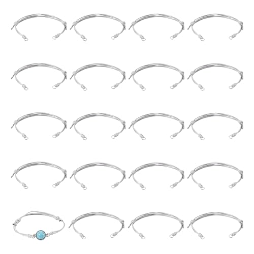 FASHEWELRY Gewachste Polyesterschnur-Armbänder, halbfertig, verstellbar, geflochtene Schnur, handgefertigt, Freundschaftsarmbänder für DIY-Schmuckherstellung, Handwerk, Hellgrau, 20 Stück FASHEWELRY Gewachste Polyesterschnur-Armbänder, halbfertig, verstellbar, geflochtene Schnur, handgefertigt, Freundschaftsarmbänder für DIY-Schmuckherstellung, Handwerk, Hellgrau, 20 Stück von FASHEWELRY