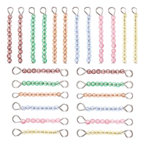 FASHEWELRY Glasperlen-Verbindungsanhänger, 26 mm lang, bunte, facettierte Rondelle-Perlen, doppelte Schlaufen für DIY-Schmuckherstellung, Armband, Halskette, 48 Stück FASHEWELRY Glasperlen-Verbindungsanhänger, 26 mm lang, bunte, facettierte Rondelle-Perlen, doppelte Schlaufen für DIY-Schmuckherstellung, Armband, Halskette, 48 Stück von FASHEWELRY