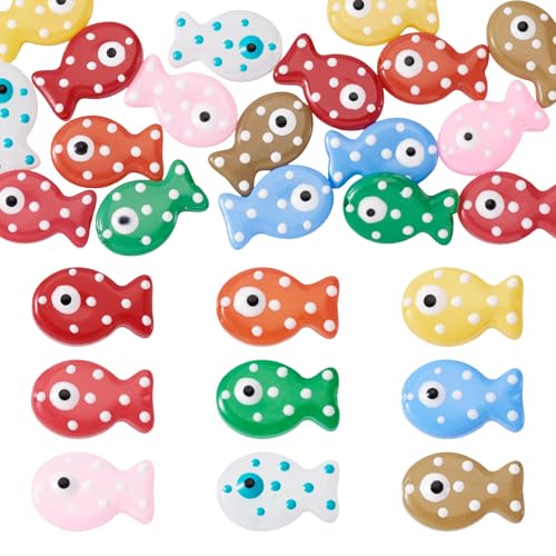 FASHEWELRY Glasperlen mit Glasperlen im Cartoon-Design, 9 Farben, ästhetische Abstandshalter für Schmuckherstellung, Armband, Halskette, Boho-Bastelarbeiten, 18 Stück FASHEWELRY Glasperlen mit Glasperlen im Cartoon-Design, 9 Farben, ästhetische Abstandshalter für Schmuckherstellung, Armband, Halskette, Boho-Bastelarbeiten, 18 Stück von FASHEWELRY