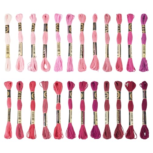 FASHEWELRY Handgefertigtes, 6-lagiges Polyester-Stickgarn, Kreuzstichgarn, 1 mm, Stickgarn, Großpackung für Schmuckherstellung, Nähen, Urlaubsdekorationen, Basteln, DIY-Projekte von FASHEWELRY