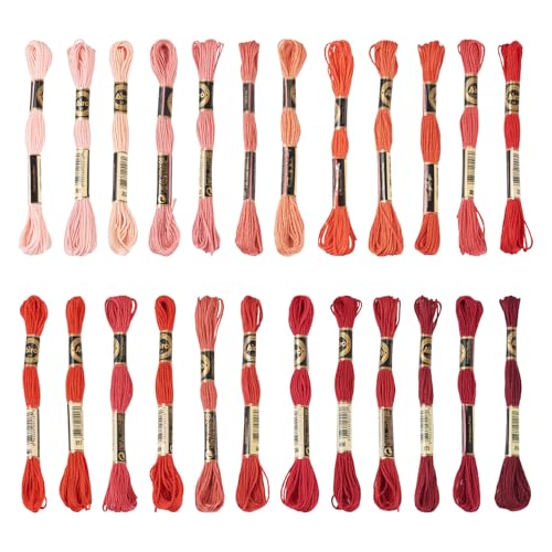 FASHEWELRY Handgefertigtes Polyester-Stickgarn, 1 mm, 6-lagiges Stickgarn, Großpackung für Anfänger, Erwachsene, DIY, Nähen, Strickzubehör, 210 Meter von FASHEWELRY