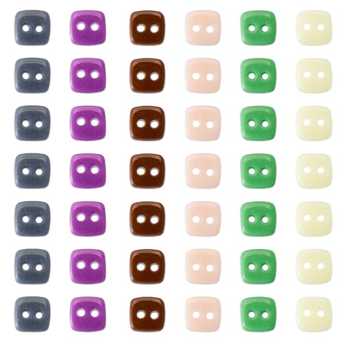 FASHEWELRY Quadratische Knöpfe zum Basteln, 80 Stück, 2-Loch-Porzellan-Nähknöpfe, bunt, 10 mm, Würfel-Knöpfe zum Nähen von Kleidung, Weihnachten, Halloween, Party-Dekoration FASHEWELRY Quadratische Knöpfe zum Basteln, 80 Stück, 2-Loch-Porzellan-Nähknöpfe, bunt, 10 mm, Würfel-Knöpfe zum Nähen von Kleidung, Weihnachten, Halloween, Party-Dekoration von FASHEWELRY