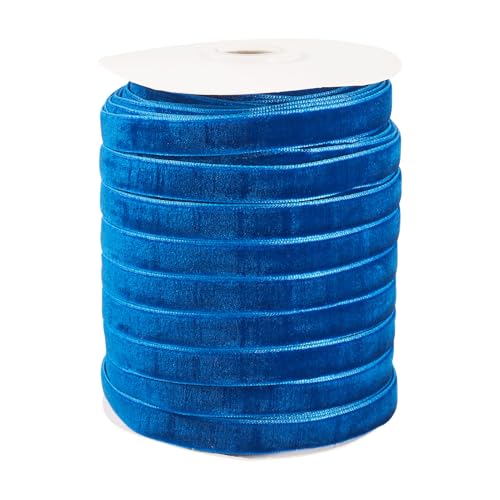FASHEWELRY Samtband, 0,95 m, einseitiges Satinband für Geschenkverpackungen, Schleife, Weihnachten, Hochzeit, Party, Dekoration, Kleidung, Zubehör, mittelblau FASHEWELRY Samtband, 0,95 m, einseitiges Satinband für Geschenkverpackungen, Schleife, Weihnachten, Hochzeit, Party, Dekoration, Kleidung, Zubehör, mittelblau von FASHEWELRY