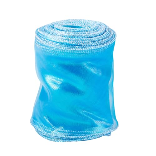 FASHEWELRY Schillerndes Organzaband, 100 mm, durchscheinendes Chiffonband für Blumenstrauß, Geschenkverpackung, Hochzeit, Party, Dekoration, Kleidungszubehör, 13,7 m von FASHEWELRY