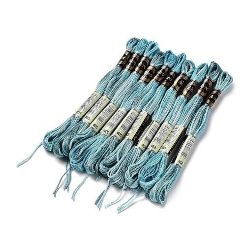 FASHEWELRY Stickgarn, 10 Knäuel, 0,5 mm, gefärbtes Kreuzstichgarn, 6-lagig, Freundschaftsarmband, Schnur für Schmuckherstellung, Armbänder, Nähen, Stricken, Nähen, Basteln, DIY (dunkles Türkis) FASHEWELRY Stickgarn, 10 Knäuel, 0,5 mm, gefärbtes Kreuzstichgarn, 6-lagig, Freundschaftsarmband, Schnur für Schmuckherstellung, Armbänder, Nähen, Stricken, Nähen, Basteln, DIY (dunkles Türkis) von FASHEWELRY