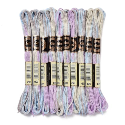 FASHEWELRY Stickgarn, 10 Knäuel, 0,5 mm, gefärbtes Kreuzstichgarn, 6-lagig, fliederfarben, Freundschaftsarmband, Schnur für Schmuckherstellung, Armbänder, Nähen, Stricken, Nähen, Basteln, DIY FASHEWELRY Stickgarn, 10 Knäuel, 0,5 mm, gefärbtes Kreuzstichgarn, 6-lagig, fliederfarben, Freundschaftsarmband, Schnur für Schmuckherstellung, Armbänder, Nähen, Stricken, Nähen, Basteln, DIY von FASHEWELRY