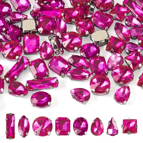 FASHEWELRY Strasssteine zum Aufnähen, rosenrot, facettierte Glas-Strasssteine, gemischte Formen, zum Aufnähen auf Kristall-Edelsteine mit Metallklaue, für Schmuck, Handwerk, Kleidung, Schuhe, Kostüme FASHEWELRY Strasssteine zum Aufnähen, rosenrot, facettierte Glas-Strasssteine, gemischte Formen, zum Aufnähen auf Kristall-Edelsteine mit Metallklaue, für Schmuck, Handwerk, Kleidung, Schuhe, Kostüme von FASHEWELRY