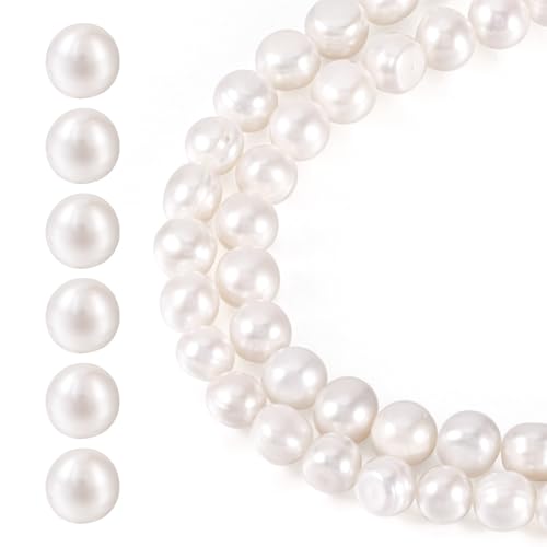 FASHEWELRY Süßwasser-Zuchtperlen, 6–8 mm, natürliche, unregelmäßige Muscheln, lose Perlen, cremeweiß, für selbstgemachte Ohrringe, Armbänder, Schmuckherstellung, Dekoration, 52 Stück FASHEWELRY Süßwasser-Zuchtperlen, 6–8 mm, natürliche, unregelmäßige Muscheln, lose Perlen, cremeweiß, für selbstgemachte Ohrringe, Armbänder, Schmuckherstellung, Dekoration, 52 Stück von FASHEWELRY