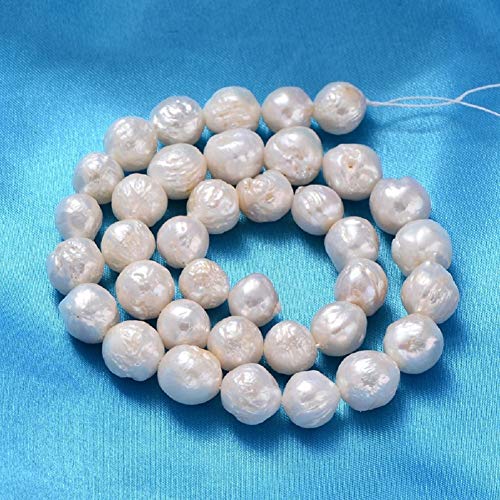 Fashewelry 1 Strang natürliche Keshi-Perlen, beige, Süßwasser-Zuchtperlen, lose Perlen, 10 ~ 12 mm, für DIY-Halsketten, Armbänder, Ohrringe, Schmuckherstellung, ca. 37 Stück/Stränge Fashewelry 1 Strang natürliche Keshi-Perlen, beige, Süßwasser-Zuchtperlen, lose Perlen, 10 ~ 12 mm, für DIY-Halsketten, Armbänder, Ohrringe, Schmuckherstellung, ca. 37 Stück/Stränge von FASHEWELRY