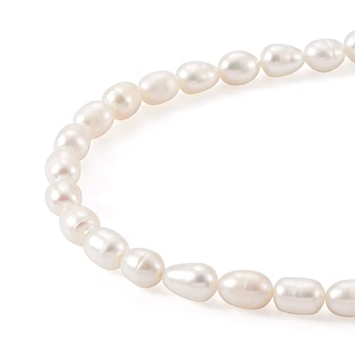 Fashewelry Süßwasser-Zuchtperlen, oval-runde, lose Perlen, für selbstgemachte Halsketten, Armbänder, Ohrringe, Schmuckherstellung, 4-5 mm, 1 Strang, ca. 27 Stück/Strang Fashewelry Süßwasser-Zuchtperlen, oval-runde, lose Perlen, für selbstgemachte Halsketten, Armbänder, Ohrringe, Schmuckherstellung, 4-5 mm, 1 Strang, ca. 27 Stück/Strang von FASHEWELRY