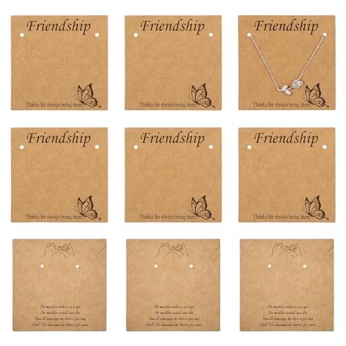 Fashewelry 100 Stück Kraft-Schmuck-Display-Karten, Freundschaftsschmuck, Verpackungskarten, Schmuckanhänger für Armband, Halskette, Fußkettchen, Modeschmuck Verpackung Fashewelry 100 Stück Kraft-Schmuck-Display-Karten, Freundschaftsschmuck, Verpackungskarten, Schmuckanhänger für Armband, Halskette, Fußkettchen, Modeschmuck Verpackung von FASHEWELRY