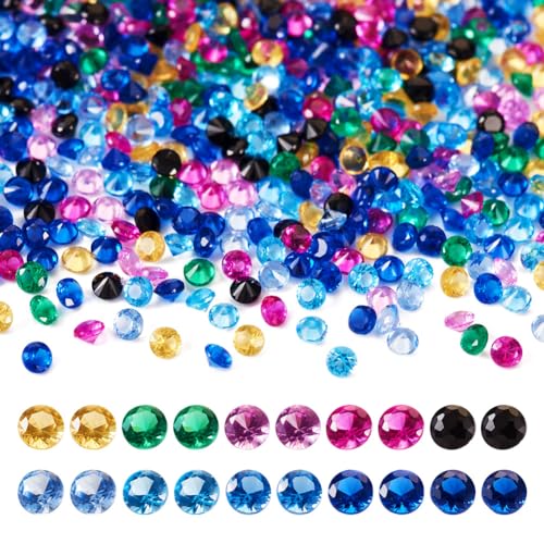 Fashewelry 1500 Stück winzige Zirkonia-Steine, 1,5 mm, spitze Rückseite, facettierte Strasssteine, gemischte Farben, CZ, lose Steine für DIY-Schmuckherstellung, Ersatz Fashewelry 1500 Stück winzige Zirkonia-Steine, 1,5 mm, spitze Rückseite, facettierte Strasssteine, gemischte Farben, CZ, lose Steine für DIY-Schmuckherstellung, Ersatz von FASHEWELRY