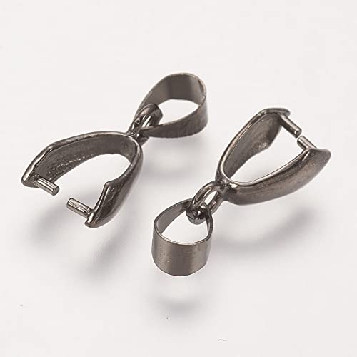 Fashewelry 200 Stück Messing-Anhänger-Pinch-Ösen, 8 x 5 mm Innendurchmesser, baumelnder Charm-Verschluss für oben gebohrte Perlen, Halsketten, Ohrringe, Schmuckherstellung, Nadel: 0,9 mm von FASHEWELRY
