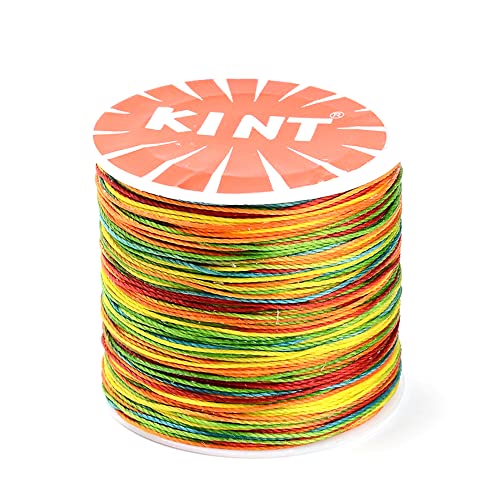 Fashewelry Bunte gewachste Polyester-Schnüre, rund, 0,5 mm, Perlenschnur, Spule für DIY-Schmuck, Halsketten, Armbänder, Bastelarbeiten, 100 m von FASHEWELRY
