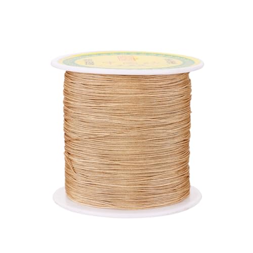 Fashewelry Geflochtene Nylonschnüre aus Burlywood, chinesische Knotenschnur, Perlenschnur, 0,5 mm, für DIY Makramee, Schmuck, Basteln, 137 m von FASHEWELRY