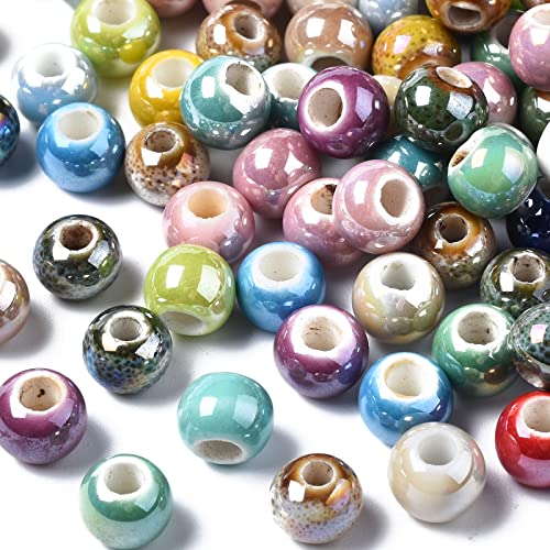 Fashewelry Runde Keramikperlen, handgefertigte Porzellanperlen, 6 mm, Keramikperlen, Abstandshalter für Halsketten, Armbänder, Schmuckherstellung, 200 Stück Fashewelry Runde Keramikperlen, handgefertigte Porzellanperlen, 6 mm, Keramikperlen, Abstandshalter für Halsketten, Armbänder, Schmuckherstellung, 200 Stück von FASHEWELRY