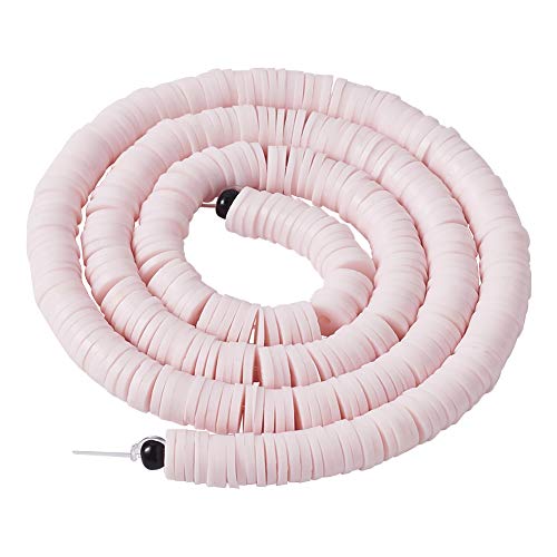 Heishi Zwischenperlen, flach, rund, Polymer-Ton, 6 mm, lose Perlen, 380 ~ 400 Stück/Strang für Halsketten, Armbänder, Ohrringe, Schmuckherstellung, Rosa Heishi Zwischenperlen, flach, rund, Polymer-Ton, 6 mm, lose Perlen, 380 ~ 400 Stück/Strang für Halsketten, Armbänder, Ohrringe, Schmuckherstellung, Rosa von FASHEWELRY