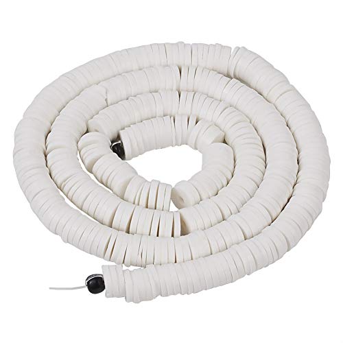 Heishi Zwischenperlen, flach, rund, Polymer-Ton, 6 mm, lose Perlen, 380 ~ 400 Stück/Strang für Halsketten, Armbänder, Ohrringe, Schmuckherstellung, Weiß Heishi Zwischenperlen, flach, rund, Polymer-Ton, 6 mm, lose Perlen, 380 ~ 400 Stück/Strang für Halsketten, Armbänder, Ohrringe, Schmuckherstellung, Weiß von FASHEWELRY