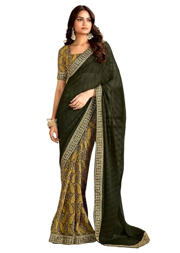Damen Schweres Georgette-Muster mit Stickerei Bordüre Arbeit Bollywood Wear Suit 13894 (3) von FASHION BAZAR 365
