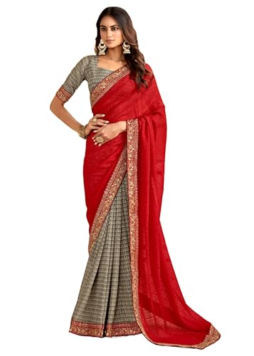 Damen Schweres Georgette-Muster mit Stickerei Bordüre Arbeit Bollywood Wear Suit 13894 (6) von FASHION BAZAR 365