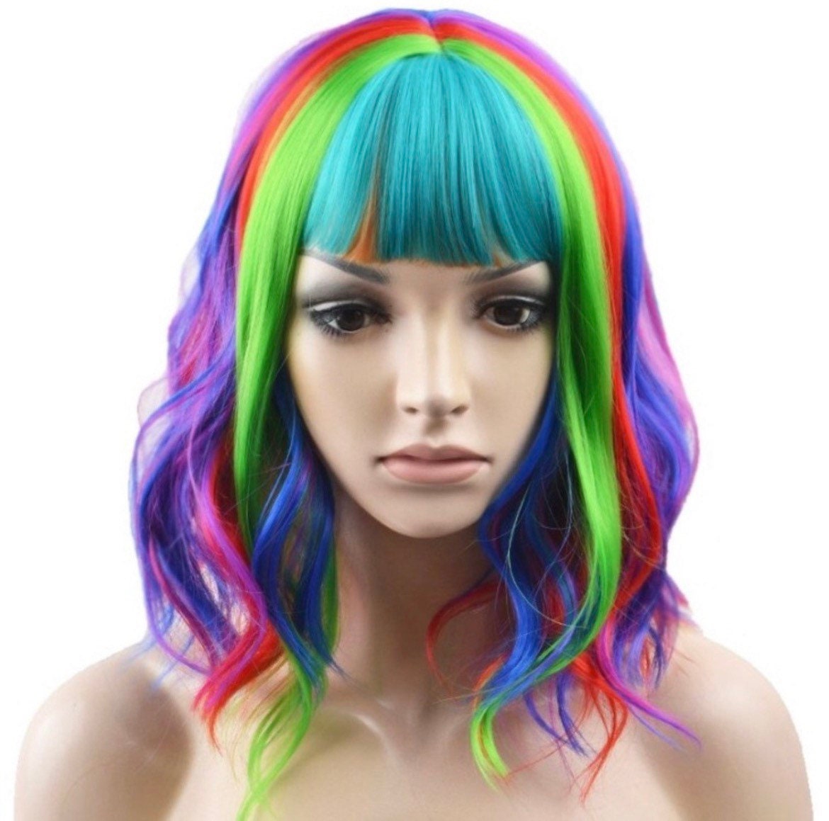 Illiana 14" Regenbogen Vollmütze Perücke Neu Illiana 14" Regenbogen Vollmütze Perücke Neu von FASHIONDEITYHAIR