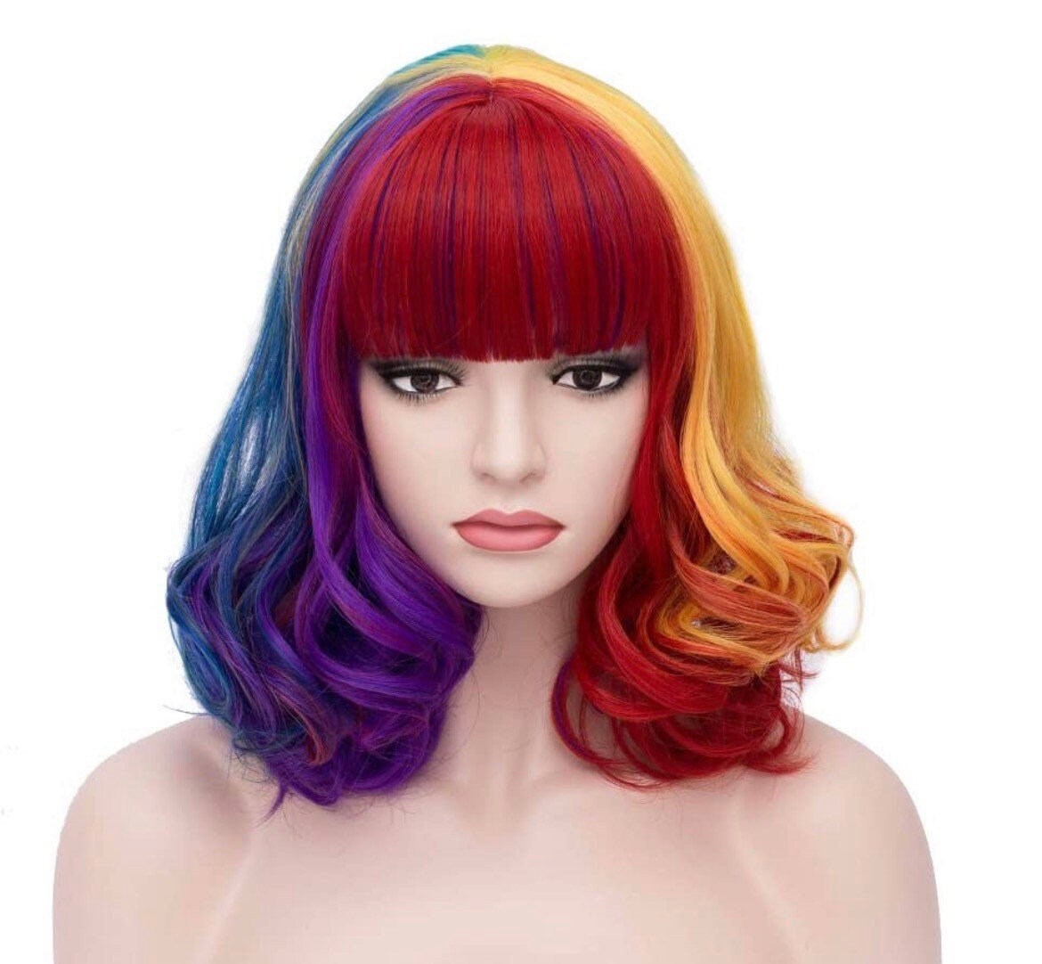 Illiana 14" Regenbogen Vollmütze Perücke Neu Illiana 14" Regenbogen Vollmütze Perücke Neu von FASHIONDEITYHAIR