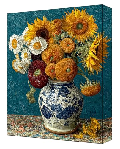 Malen Nach Zahlen Erwachsene Blumen, 5D DIY Malen Nach Zahlen Kinder ab 7 Mit Pinsels und Acrylfarbe, Hobby Erwachsene Kreativ, Knitterfreie Leinwand Kit, Ohne Rahmen 80 x 110cm Sonnenblume G-358 von FASLQQAA
