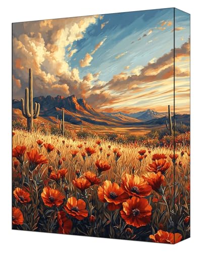 Malen Nach Zahlen Erwachsene Blumen, DIY Malen Nach Zahlen Kinder ab 7 Mit Pinsels und Acrylfarbe, Hobby Erwachsene Kreativ, Knitterfreie Leinwand Kit Als Geschenke, Ohne Rahmen 100 x 135cm Berg G-346 von FASLQQAA
