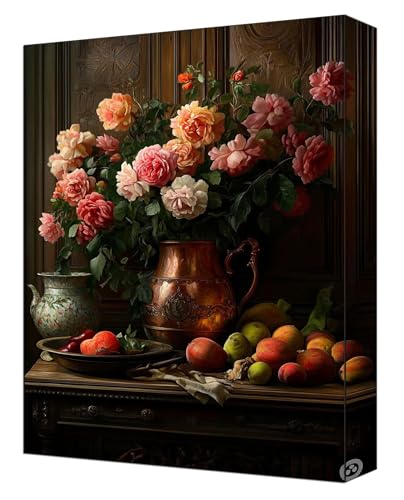 Malen Nach Zahlen Erwachsene Blumen, DIY Malen Nach Zahlen Kinder ab 7 Mit Pinsels und Acrylfarbe, Hobby Erwachsene Kreativ, Knitterfreie Leinwand Kit Als Geschenke, Ohne Rahmen 20 x 30cm Obst G-352 von FASLQQAA