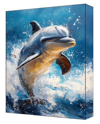 Malen nach Zahlen Erwachsene Set, DIY Malen Nach Zahlen Tier mit 3 Pinseln und Acrylfarben, Knitterfreie Leinwand 30 x 40cm, Paint by Numbers für Erwachsene Ohne Rahmen, Heimdekoration Strand G-88 von FASLQQAA