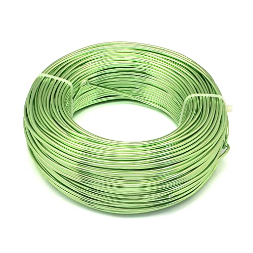 Aluminiumdraht, 0,6 mm, 280 m/250 g, flexible Basteldrähte for Bastelarbeiten, Herstellung, Zubehör, DIY-Material, Verbrauchsmaterialien (Color : Lawn Green, Size : 0.6mm) von FASOLI
