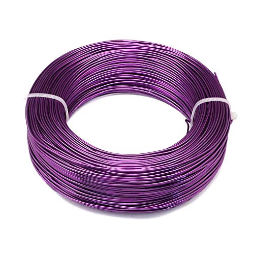 FASOLI Aluminiumdraht, 0,6 mm, 280 m/250 g, Flexible Basteldrähte for Bastelarbeiten, Herstellung, Zubehör, DIY-Material, Verbrauchsmaterialien (Color : Dark Violet, Size : 0.6mm) von FASOLI