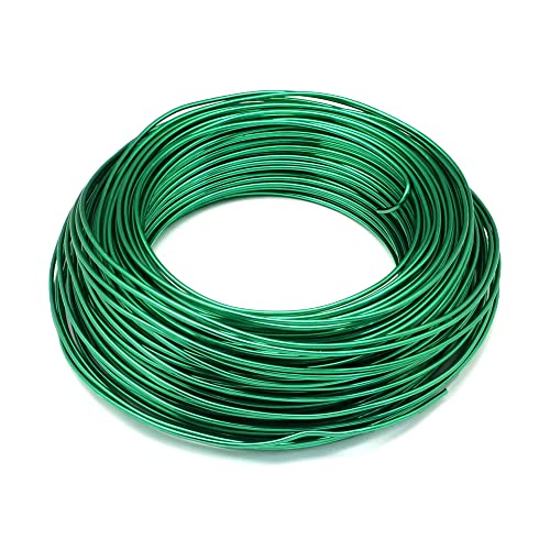 FASOLI Aluminiumdraht, 0,6 mm, 280 m/250 g, Flexible Basteldrähte for Bastelarbeiten, Herstellung, Zubehör, DIY-Material, Verbrauchsmaterialien (Color : Green Color, Size : 0.6mm) von FASOLI