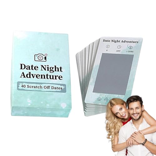 Date-Night-Rubbelkarten, 40 Date-Ideen-Kartenspiele, Pärchenspiele Für Date-Night, Geschenke Für Freund, Rubbelkartenspiele Für Paare – Date-Abenteuer – Für Sie, Ihn von FASSME