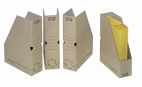 Fast 100725806 Zeitschriftenhalter, 33 x 25 cm, Rücken 8 cm, Einband aus Recycling-Karte, ecru von FAST